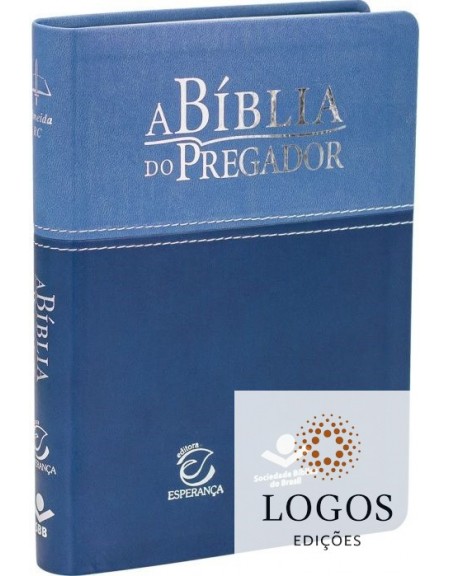 Bíblia do Pregador - capa em couro sintético - azul. 7899938416808