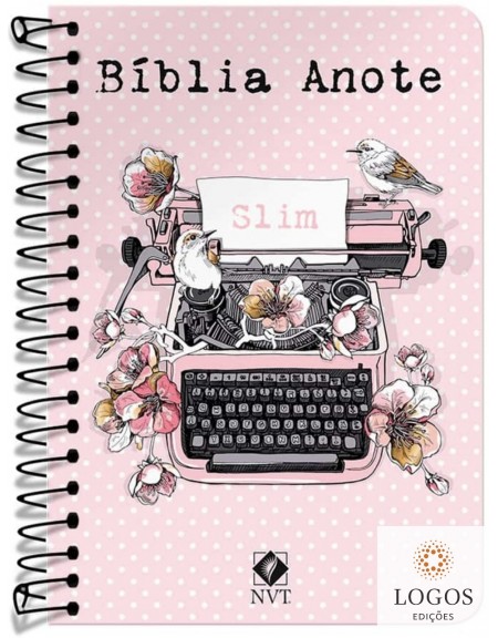 Bíblia Anote - NVT - slim - capa espiral - Typo rosa. 9786556552644