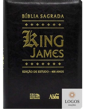 Bíblia de Estudo King James Atualizada - edição 400 anos - letra grande - capa com fecho