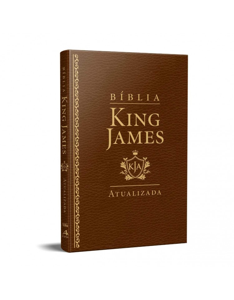 Bíblia King James Atualizada - slim - luxo castanho