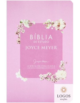 Bíblia de Estudo Joyce Meyer - A Bíblia da Vida Diária - NVI - letra grande - capa luxo floral. 9786588570104