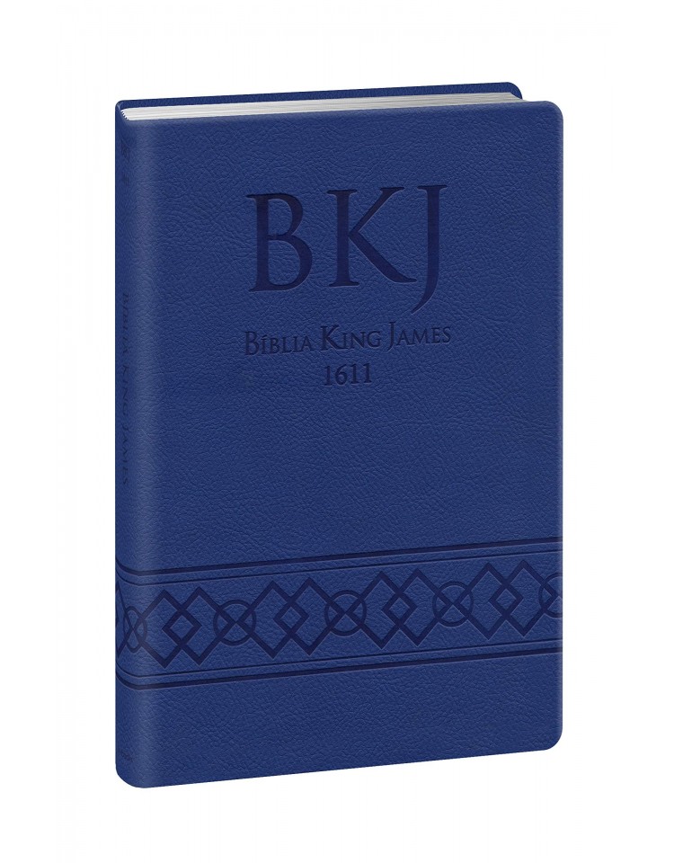 Bíblia King James 1611 - letra grande - capa ultra-fina - luxo azul