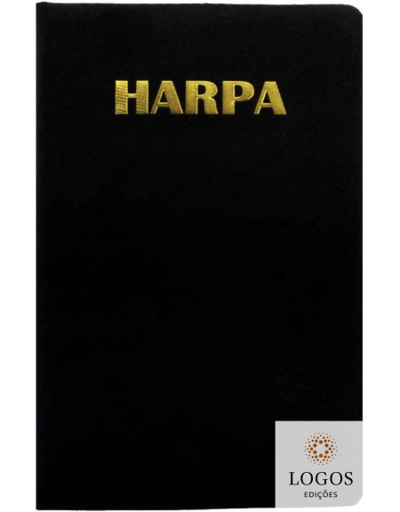 Harpa Cristã - letra gigante - capa preta almofada. 43822