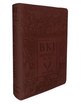 Bíblia King James 1611 - letra ultra-gigante - capa luxo castanha
