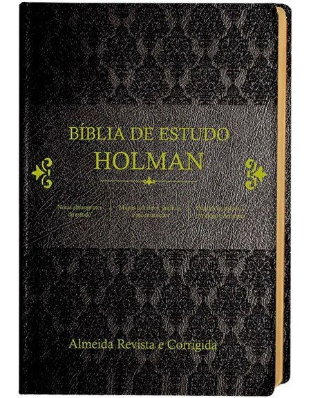 Bíblia de Estudo Holman - capa luxo preta