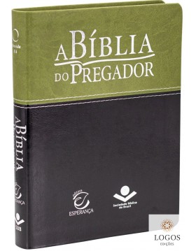 A Bíblia do Pregador - capa em couro sintético - verde bicolor