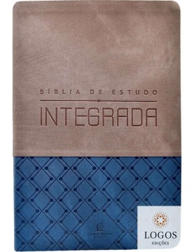 Bíblia de Estudo Integrada - NVI - edição de luxo - capa couro soft-touch - azul e grafite. 9786556892177