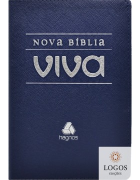 Nova Bíblia Viva - capa luxo - azul. 43495
