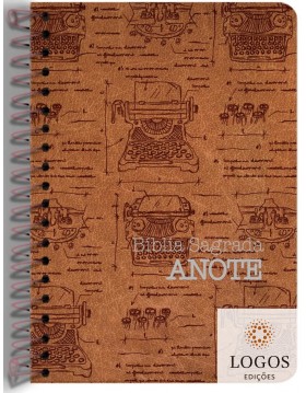 Bíblia Anote - NVI - letra grande - capa espiral - Máquina de escrever. 9786556553061