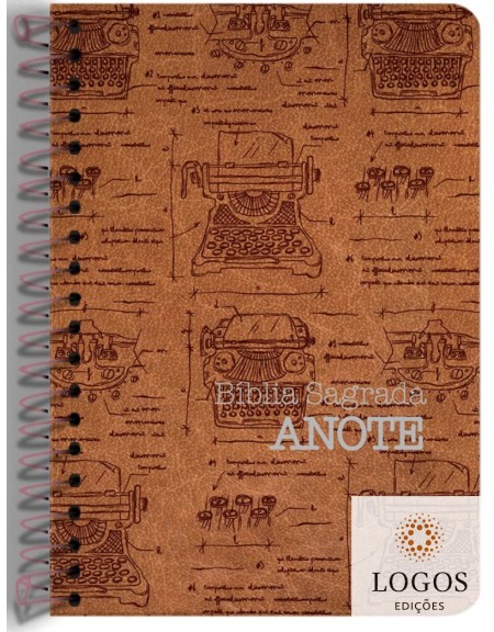 Bíblia Anote - NVI - letra grande - capa espiral - Máquina de escrever. 9786556553061