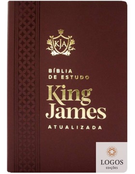 Bíblia de Estudo King James Atualizada - letra grande - capa luxo vinho. 9786589938583