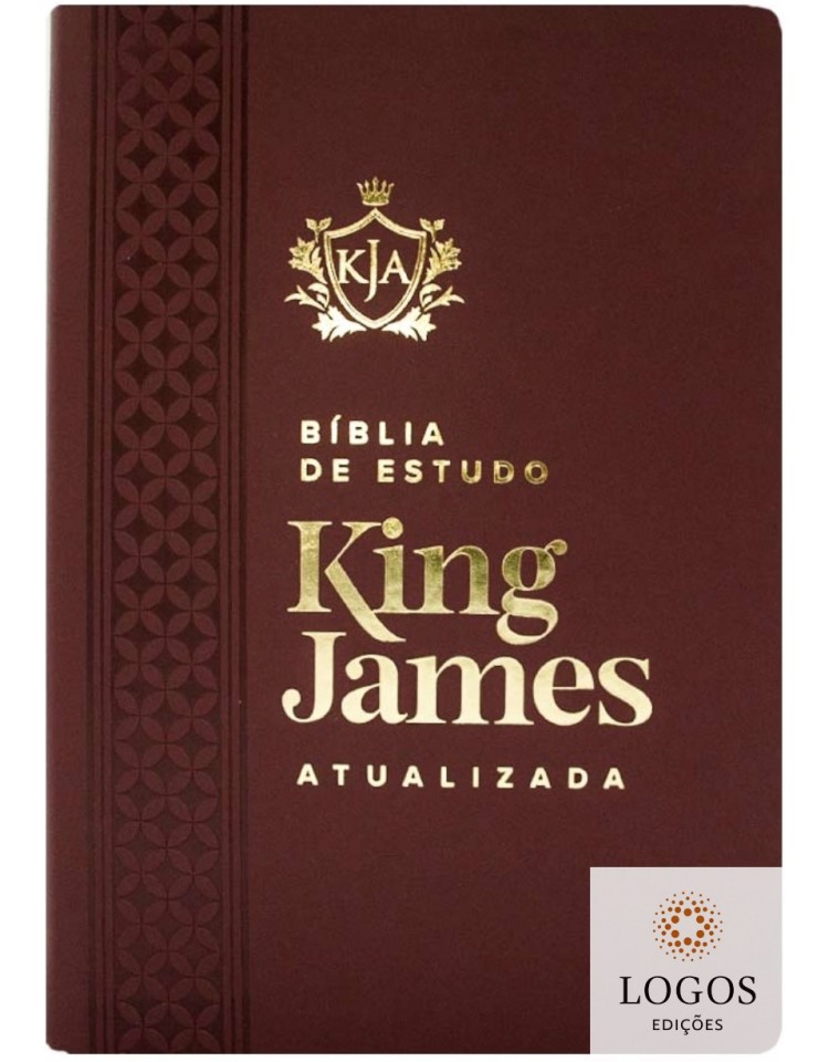 Bíblia de Estudo King James Atualizada - letra grande - capa luxo vinho. 9786589938583