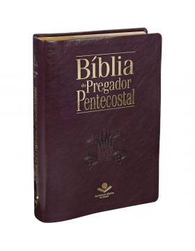 Bíblia do Pregador Pentecostal - grande - capa luxo vinho nobre