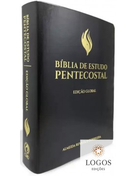 Bíblia de Estudo Pentecostal - edição Global - capa luxo preta. 9786559680955