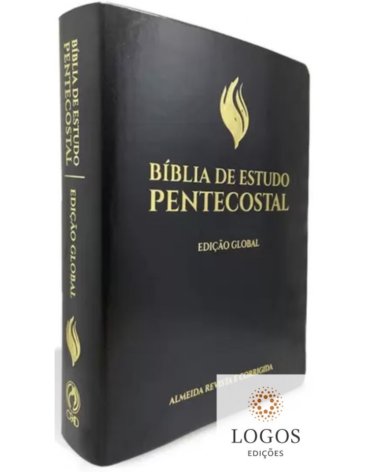 Bíblia de Estudo Pentecostal - edição Global - capa luxo preta. 9786559680955
