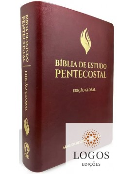 Bíblia de Estudo Pentecostal - edição Global - capa luxo vinho. 7908234013175