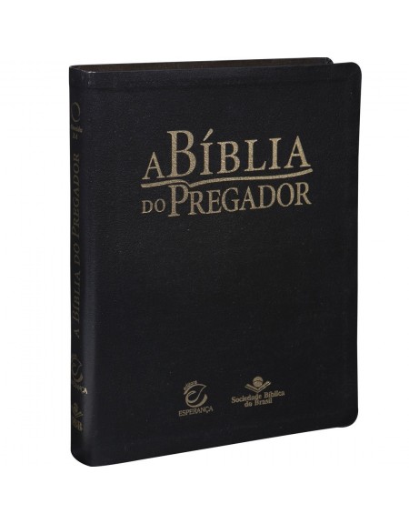 Bíblia do Pregador - capa em couro sintético - Preta