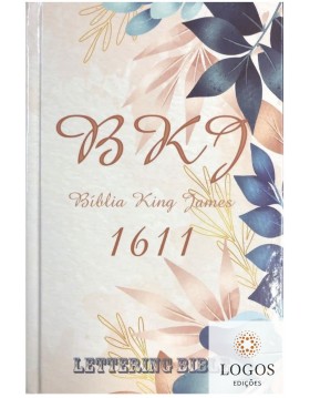 Bíblia King James 1611 - capa dura - Lettering Bible - Rosa flores. 9786586996111