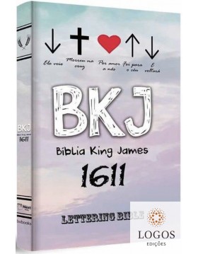 Bíblia King James 1611 - capa dura - Lettering Bible - Ele veio e morreu na cruz. 9786586996074