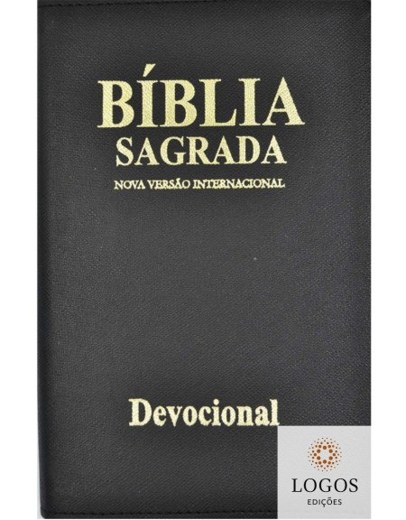 Bíblia Devocional Presente Diário - NVI - capa luxo com índice - preto. 41718