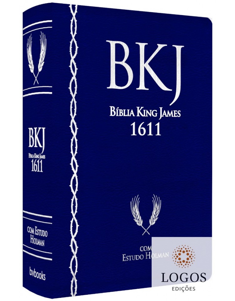 Bíblia de Estudo King James 1611 (com Estudo Holman) - capa azul. 9788581581422