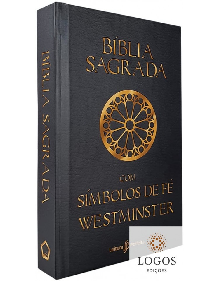 Bíblia Sagrada com símbolos de fé Westminster - leitura perfeita - NVI - preta. 9786584737068
