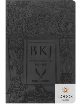 Bíblia King James 1611 - letra ultra-gigante - capa luxo preta. 9788581581699