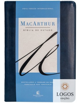 Bíblia de Estudo MacArthur - NVI - capa luxo - azul. 9786556895772