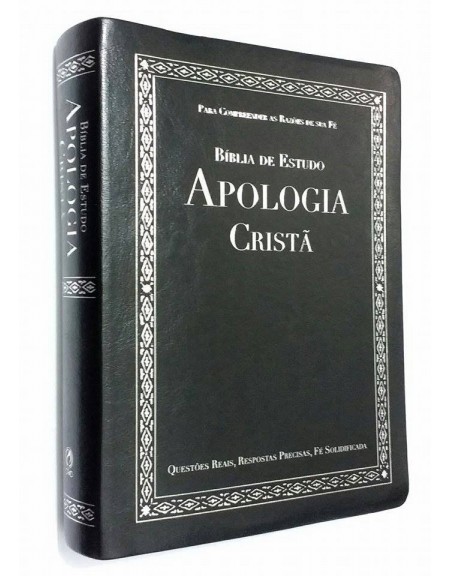 Bíblia de Estudo Apologia Cristã - capa luxo preta