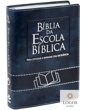 Bíblia da Escola Bíblica - capa luxo - azul nobre. 7899938417560