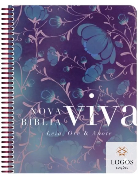 Nova Bíblia Viva - Anote - capa espiral - Flores do campo. 9788577424146