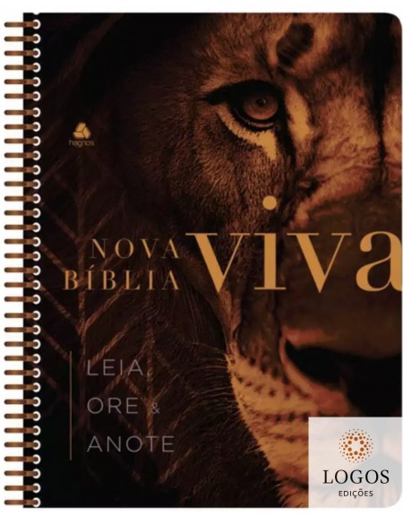 Nova Bíblia Viva - Anote - capa espiral - Leão força e poder. 9788577424139
