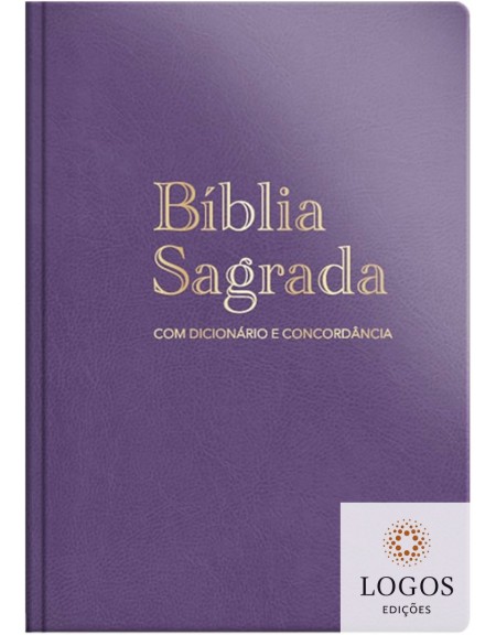 Bíblia Sagrada - RC - letra grande com dicionário e concordância - capa luxo especial roxa. 9786556552989