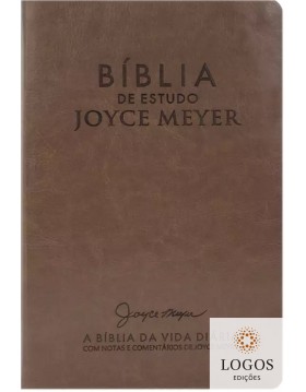 Bíblia de Estudo Joyce Meyer - A Bíblia da Vida Diária - NVI - letra grande - capa luxo castanho claro. 6015924366327