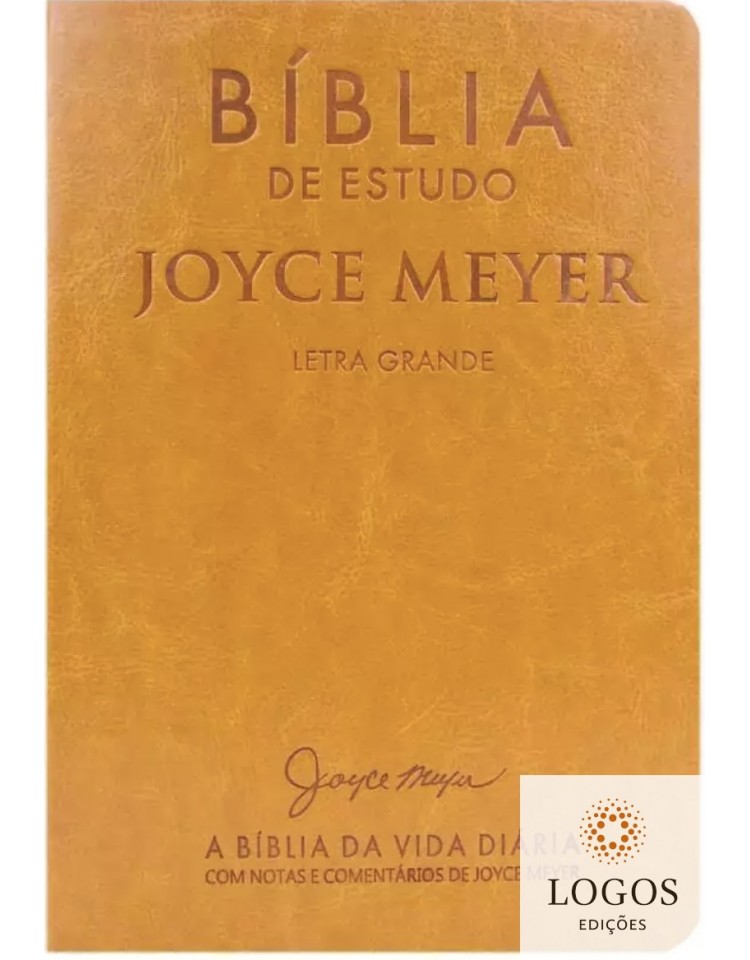 Bíblia de Estudo Joyce Meyer - NVI - letra grande - capa luxo mostarda. 9786588570296