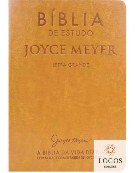 Bíblia de Estudo Joyce Meyer - NVI - letra grande - capa luxo mostarda. 9786588570296