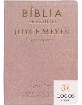 Bíblia de Estudo Joyce Meyer - NVI - letra grande - capa luxo rosa. 9786588570302