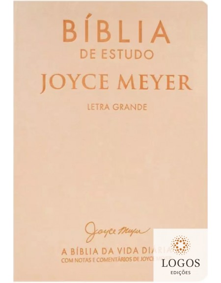 Bíblia de Estudo Joyce Meyer - NVI - letra grande - capa luxo salmão. 9786588570340
