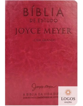 Bíblia de Estudo Joyce Meyer - NVI - letra grande - capa luxo vermelha. 9786588570289