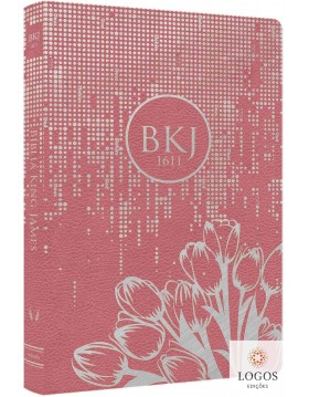Bíblia King James 1611 - capa ultra-fina - luxo rosa tulipa. 9786586996838