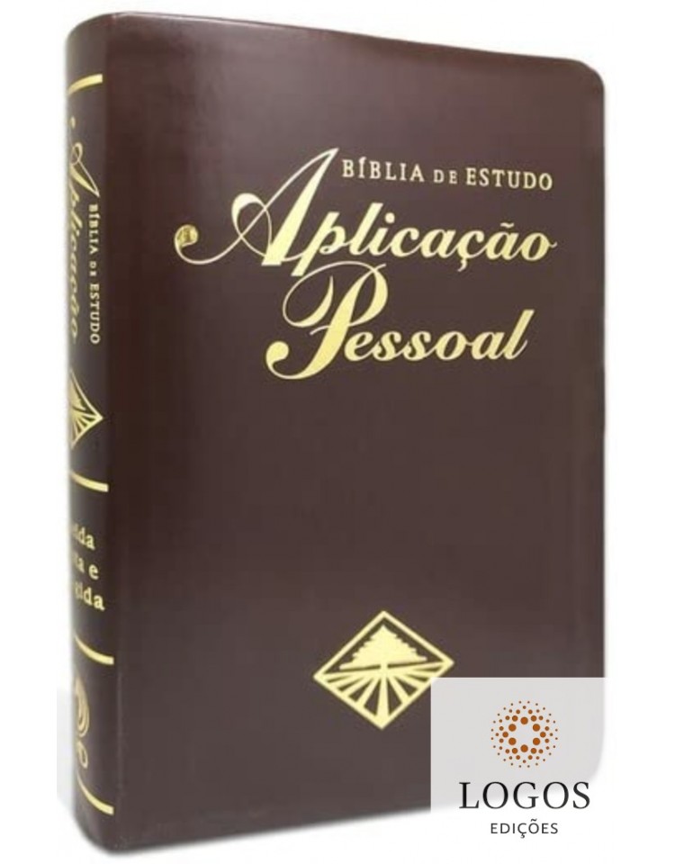 Bíblia de Estudo Aplicação Pessoal - grande - capa luxo couro bonded - Castanho. 7899938417065
