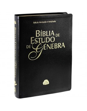 Bíblia de Estudo de Genebra - capa luxo - preto nobre