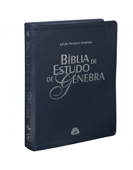 Bíblia de Estudo de Genebra - capa luxo - azul nobre