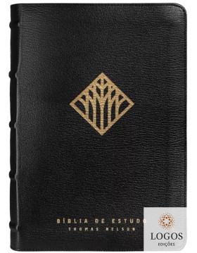 Bíblia de Estudo Thomas Nelson - NVI - edição de luxo - capa em pele - preta. 9786556896663