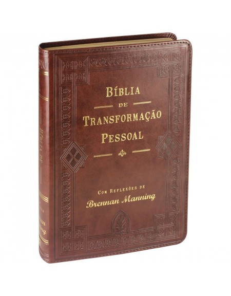 Bíblia de Transformação Pessoal - capa luxo - castanha