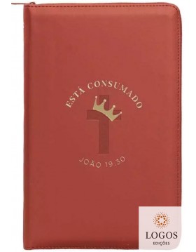 Bíblia Sagrada - leitura perfeita - NVI - capa couro soft e fecho - vermelho - Está consumado. 9786556897820