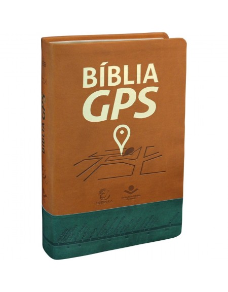 Bíblia GPS - capa luxo - castanha