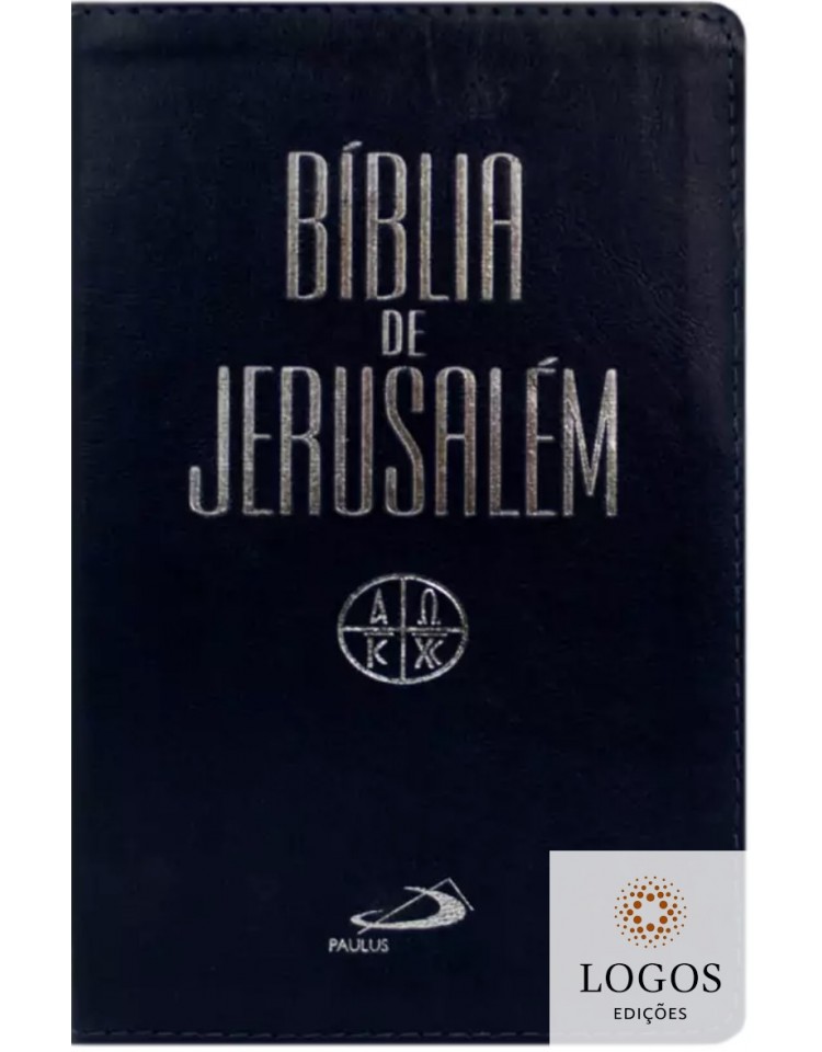 Bíblia de Jerusalém - capa luxo - azul. 46338