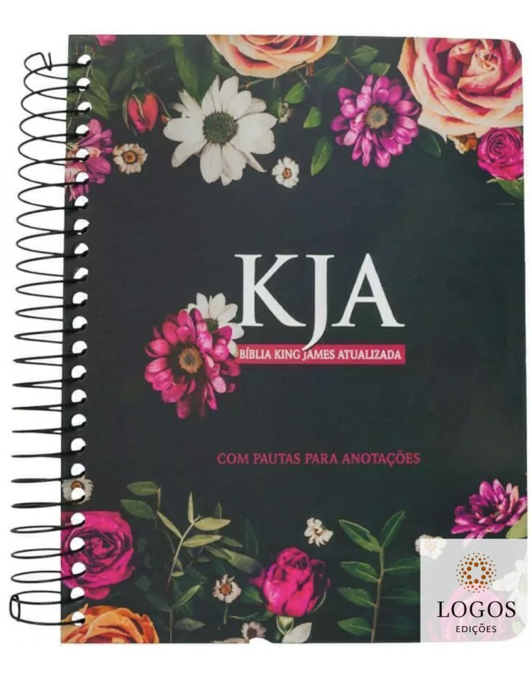 Bíblia King James Atualizada - com espaço para anotações - capa espiral - Floral pink. 7908084621070