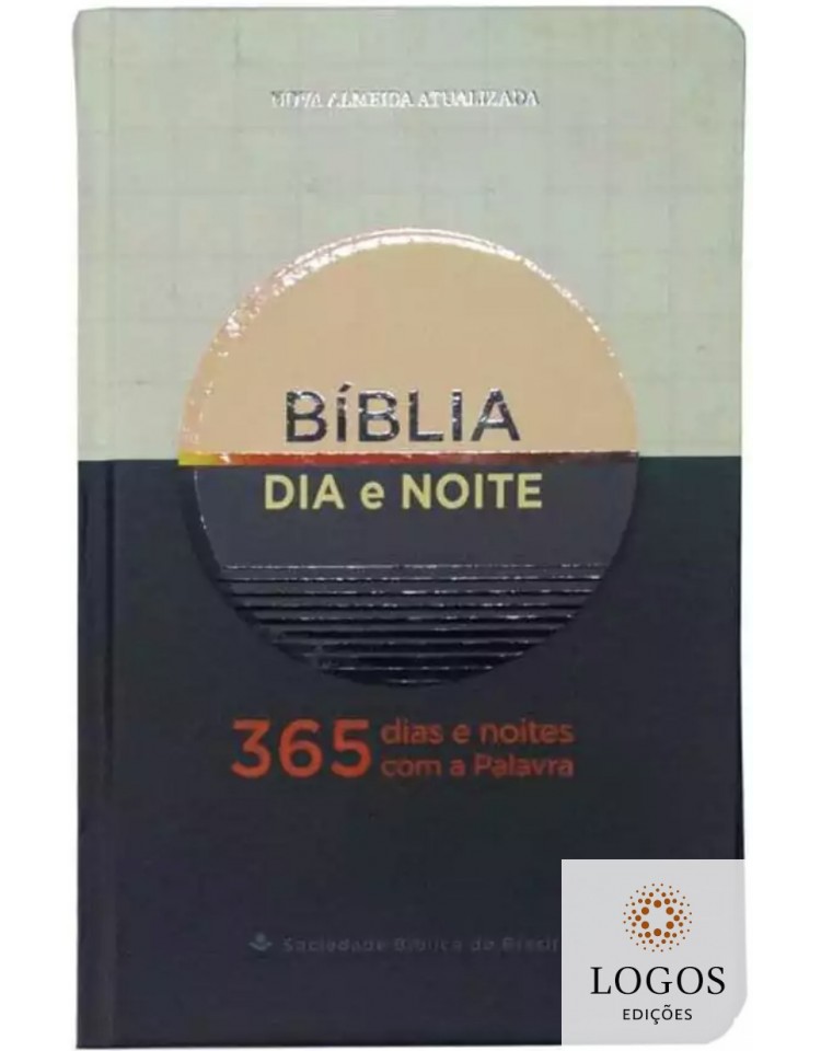 Bíblia Dia e Noite - 365 Dias e Noites com a Palavra - NAA - Capa Dura - Azul. 9788531117473